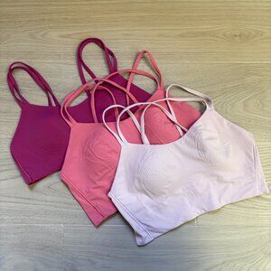 Lululemon Like a Cloud Ribbed Bra Long Line Light Support B/C Cup in Meadowsweet